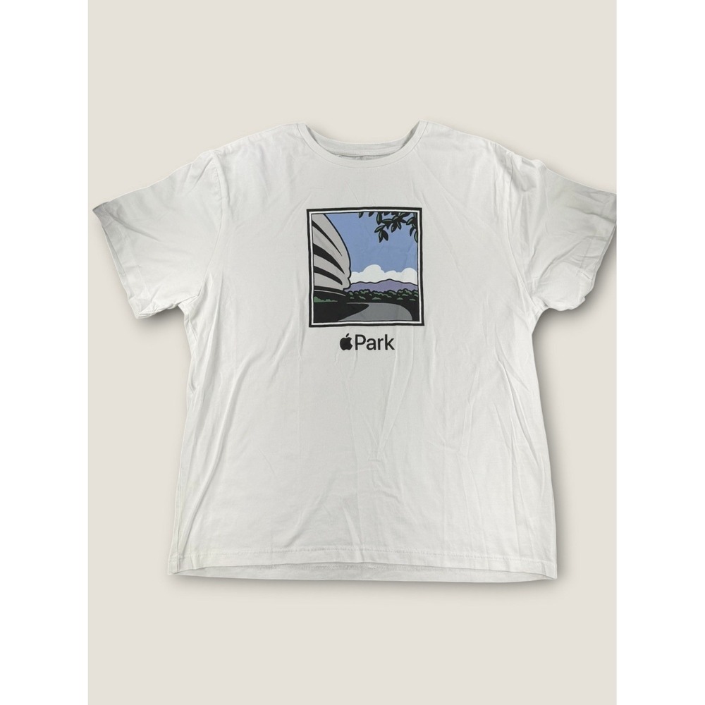 Apple Park Visitor Center Cupertino California Tech T Shirt White Mens Sz XL